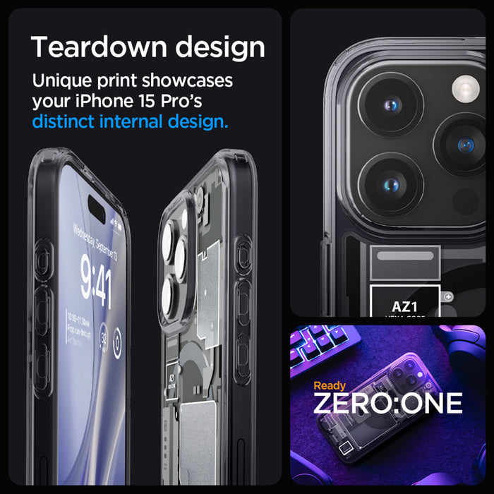 เคสใส Spigen Ultra Hybrid MagFit Zero One สำหรับ iPhone 15 Pro สี Zero One