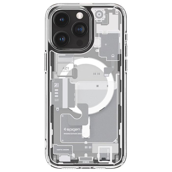 เคสใส Spigen Ultra Hybrid MagFit Zero One สำหรับ iPhone 15 Pro Max สี Zero One White