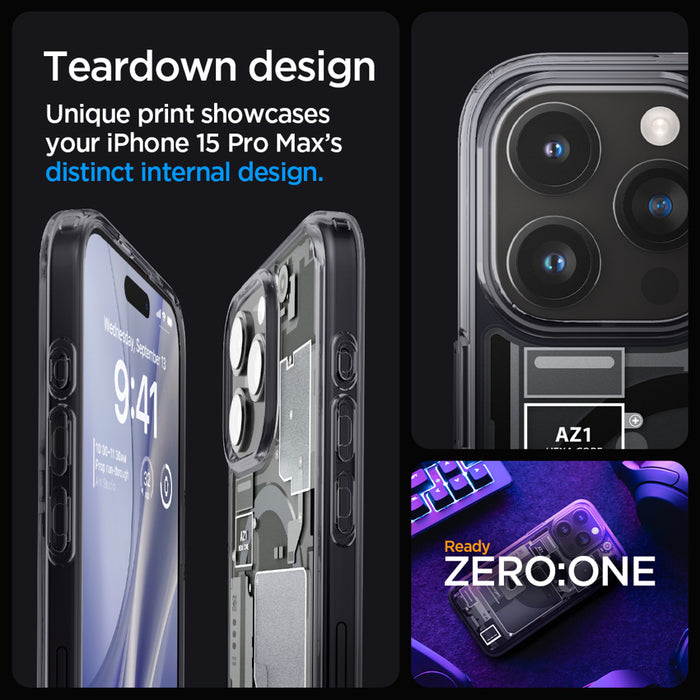เคสใส Spigen Ultra Hybrid MagFit Zero One สำหรับ iPhone 15 Pro Max สี Zero One