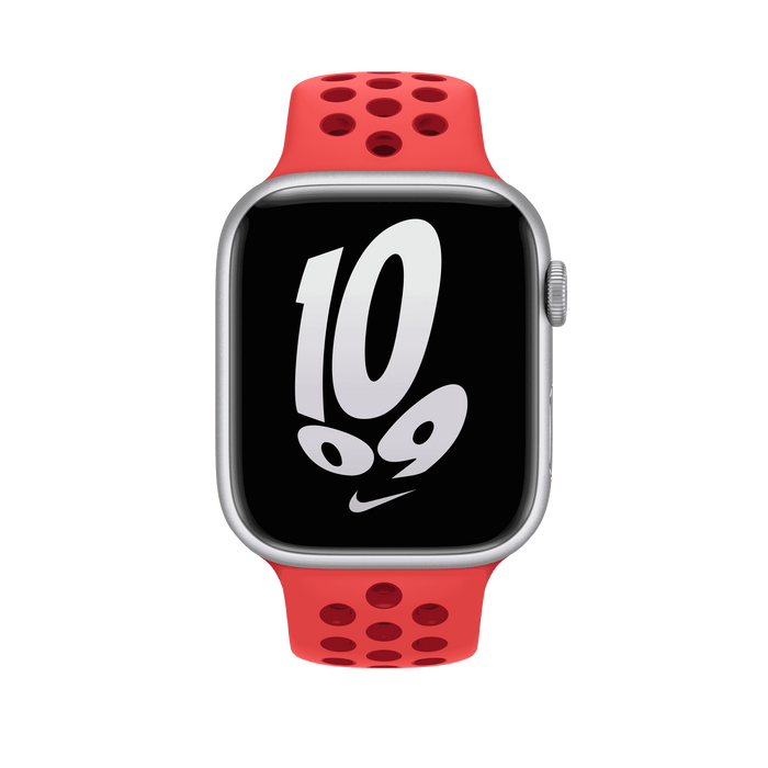 สาย Nike Sport Band Bright Crimson/Gym Red สำหรับ Apple Watch 45 มม.