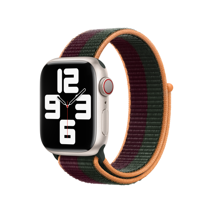 สาย Sport Loop Dark Cherry/Forest Green สำหรับ Apple Watch 41มม.