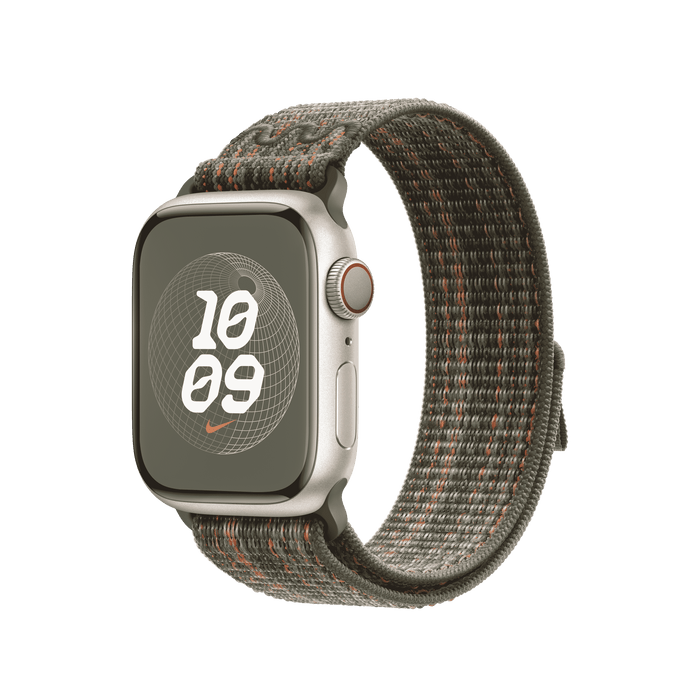สาย Nike Sport Loop Sequoia/Orange สำหรับ Apple Watch 41มม.