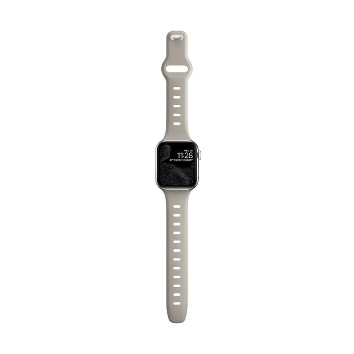 สายนาฬิกา Sport Slim FKM สำหรับ Apple Watch 40,41 mm Beige - Silver Hardware