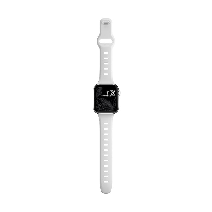 สายนาฬิกา Sport Slim FKM สำหรับ Apple Watch 40,41 mm White - Silver Hardware