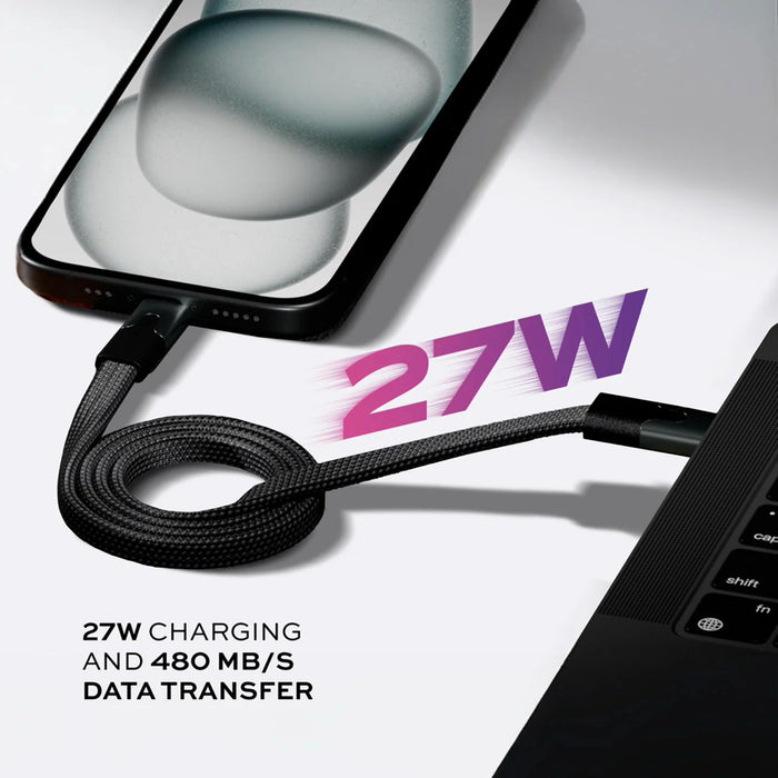 สายชาร์จ Statik MagStack Slim USB-A to USB-C ความยาว 1 เมตร สีดำ
