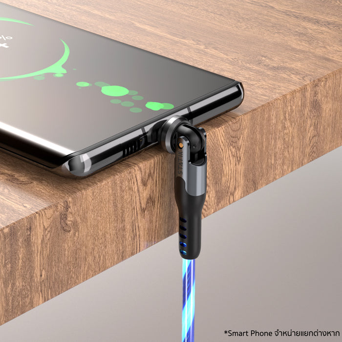 สายชาร์จ Statik PowerPivot, Glowing LED, USB-C to USB-C ความยาว 1 เมตร