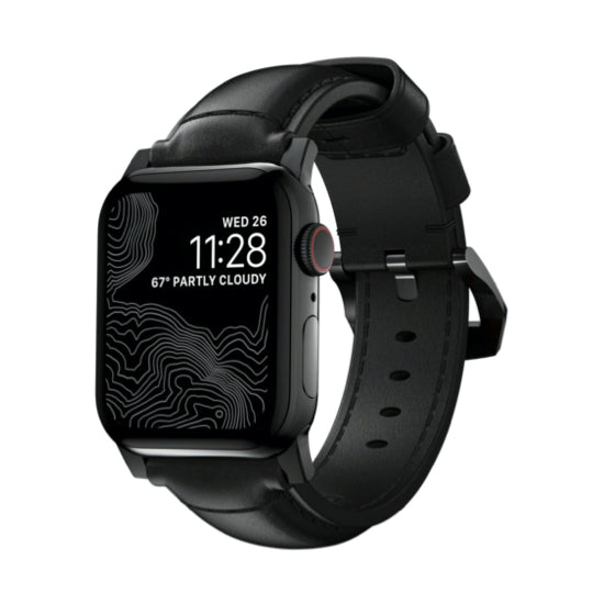 สายนาฬิกาหนัง Traditional สำหรับ Apple Watch 38/40mm BK สี Black Buckle