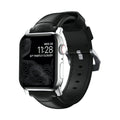สายนาฬิกาหนัง Traditional สำหรับ Apple Watch 42/44mm BK สี Silver Buckle