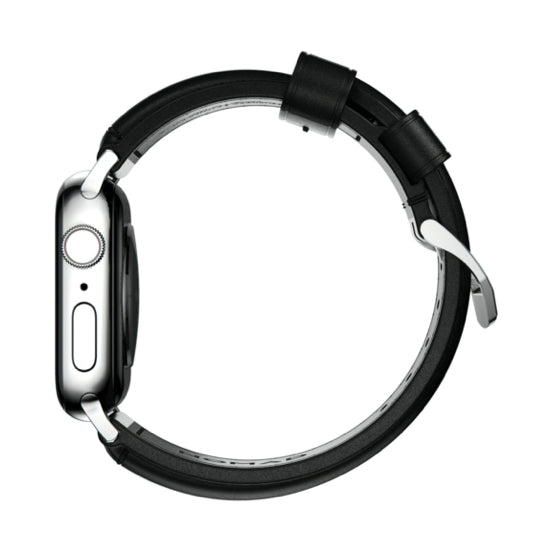 สายนาฬิกาหนัง Traditional สำหรับ Apple Watch 42/44mm BK สี Silver Buckle
