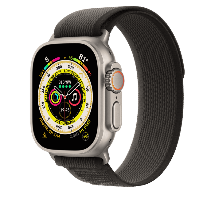 สายแบบ Trail Loop Black/Gray  ขนาด S/M สำหรับ Apple Watch 49 มม.
