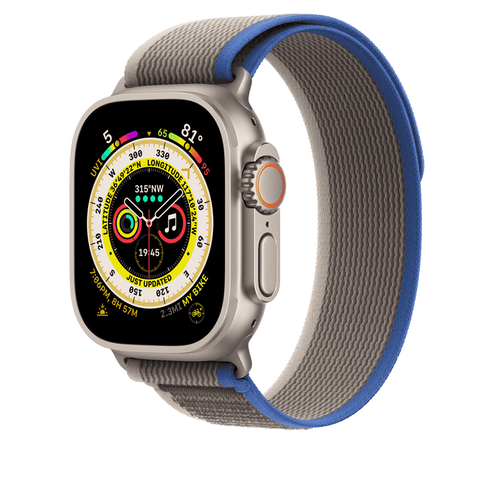 สายแบบ Trail Loop Blue/Gray ขนาด S/M สำหรับ Apple Watch 49 มม.