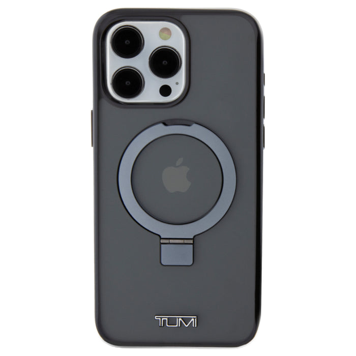 เคส Tumi Transparent PC TPU Mettalic Mag With Stand Function for iPhone 15 Pro Max สี Black