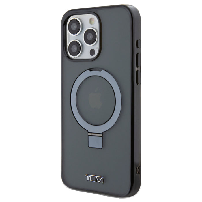 เคส Tumi Transparent PC TPU Mettalic Mag With Stand Function for iPhone 15 Pro Max สี Black