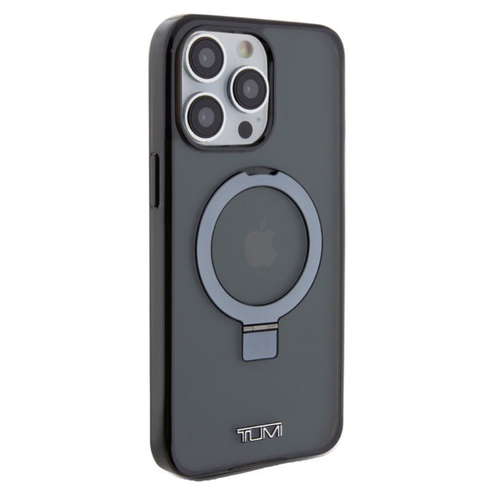 เคส Tumi Transparent PC TPU Mettalic Mag With Stand Function for iPhone 15 Pro Max สี Black