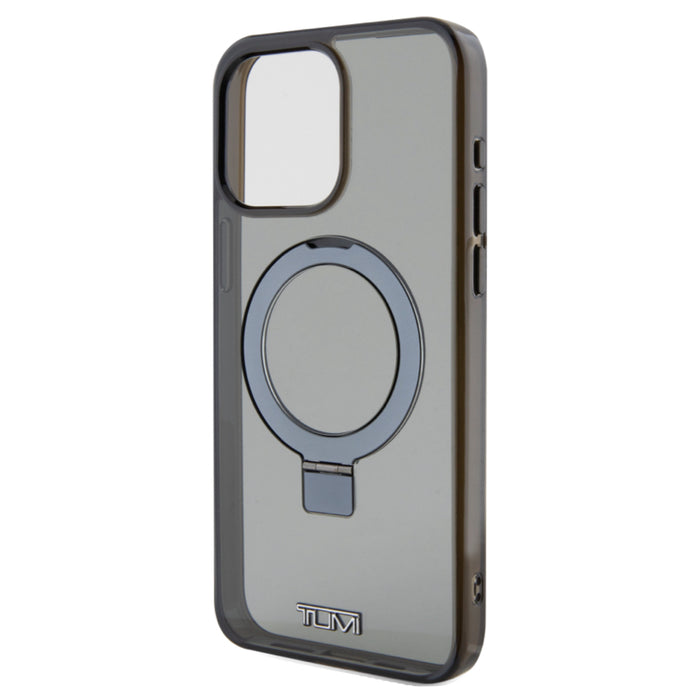 เคส Tumi Transparent PC TPU Mettalic Mag With Stand Function for iPhone 15 Pro Max สี Black