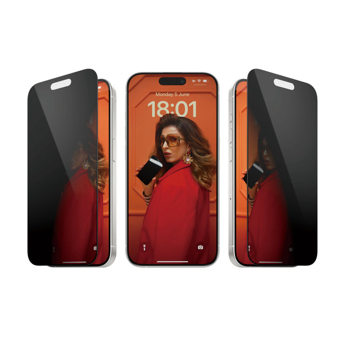 ฟิล์มกันรอยแบบเพิ่มความเป็นส่วนตัว Ultra Wide Fit Privacy สำหรับ iPhone 15 Pro [พร้อมอุปกรณ์ช่วยติด]