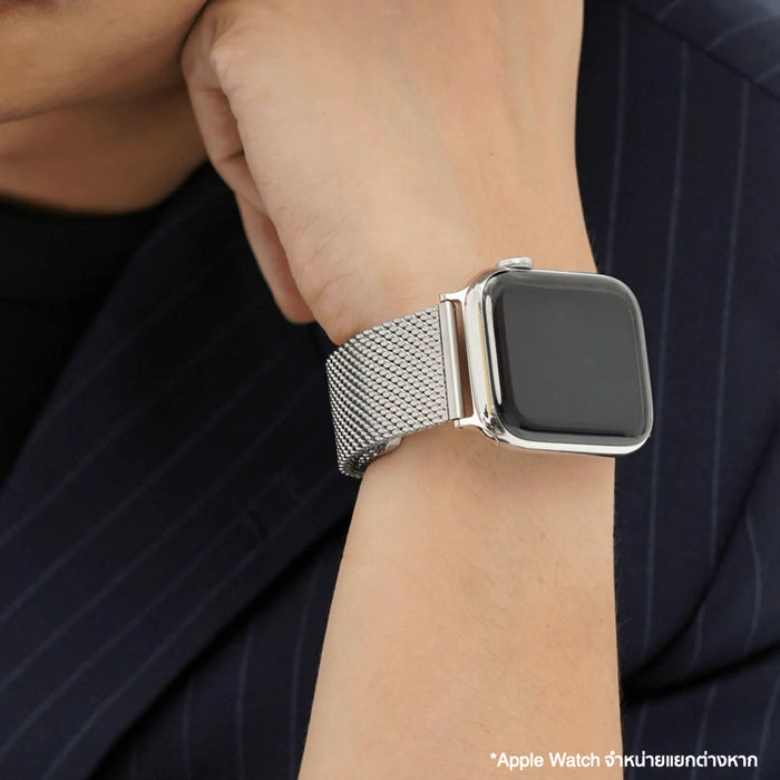 สายนาฬิกา Uniu MeshPro สำหรับ Apple Watch ขนาด 46/45/44/42 มม. - Stainless Silver