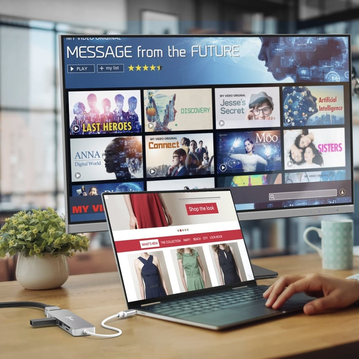 ฮับ USB-C แบบหลายพอร์ต J5 6-in-1 USB-C to 4K HDMI, PD 3.0 100W