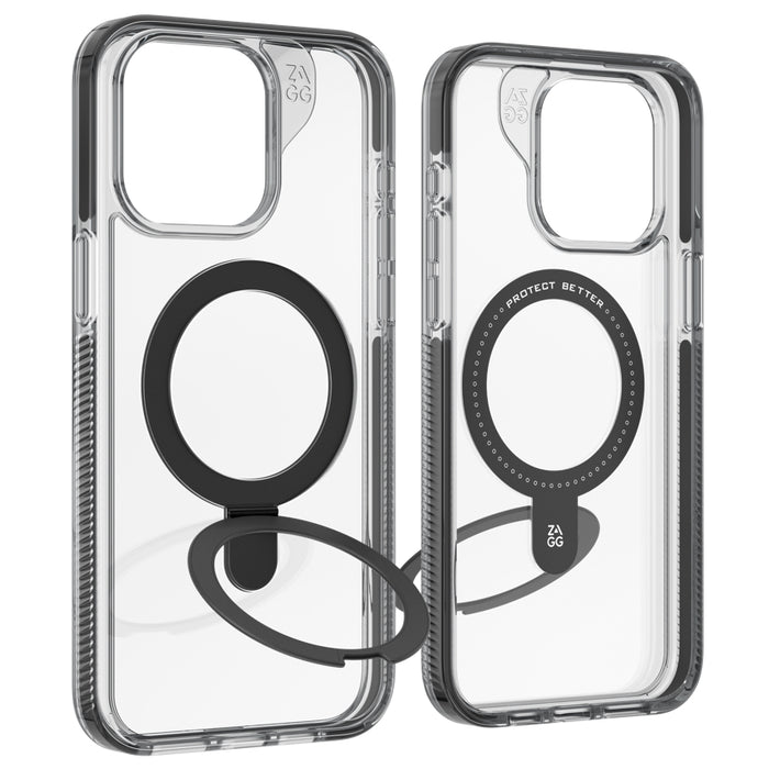 ZAGG เคส Santa Cruz Snap พร้อมวงแหวนขาตั้ง สำหรับ iPhone 15 Pro Max สีดำ