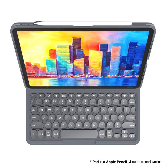 เคส และ คีย์บอร์ดไร้สาย Zagg Pro Keys [TH] สำหรับ iPad Pro 11 / iPad Air 10.9 สี Black/Gray