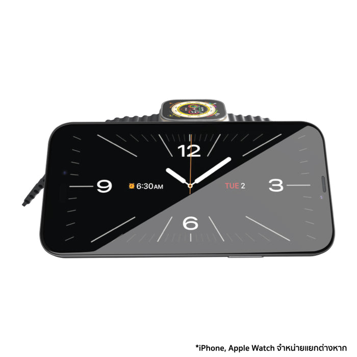 แท่นชาร์จไร้สาย Zens 2 in 1 MagSafe + Watch Travel Charger สี White